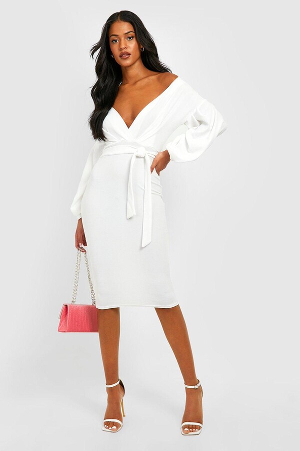 boohoo white party dresses