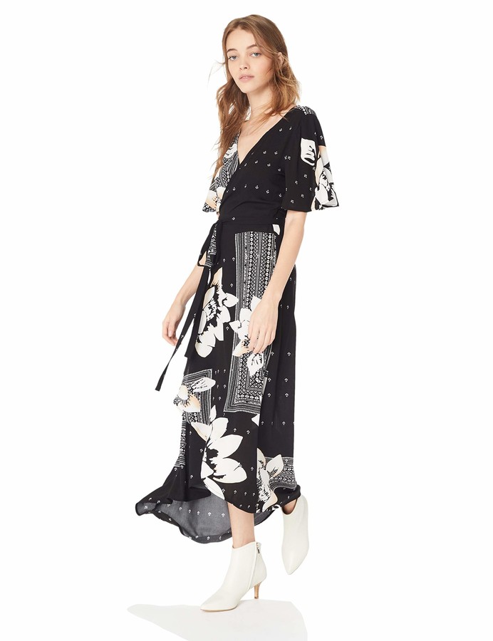 naples flutter sleeve wrap maxi