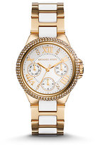 Thumbnail for your product : Michael Kors Mini Camille Goldtone Stainless Steel Glitz Chronograph Bracelet Watch