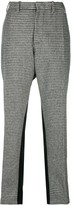 Thumbnail for your product : No.21 Checked Bi-Material Side-Stripe Pants