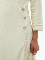 Thumbnail for your product : Ganni Crystal-button Sequinned Wrap Dress - Ivory