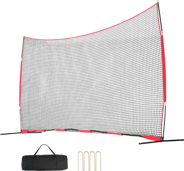 KFFKFF Barrier Net, 20x10 ft for Ball Sports, Includes Carry Bag, Durable Netting for Baseball, Softball, Lacrosse, Soccer, Hockey Drills, Ideal for Backyard Use