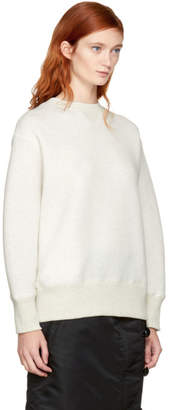 Sacai Off-White Lace-Up Sponge Sweatshirt