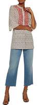 Thumbnail for your product : Figue Jasmine Bead-Embellished Printed Cotton-Gauze Tunic