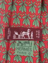 Thumbnail for your product : Hermes Leaf Print Silk Tie