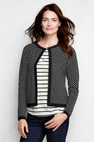 Thumbnail for your product : Lands' End Women's Cotton Blend Jaquard Jacket Sweater