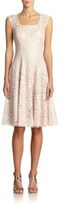 Thumbnail for your product : Kay Unger Bonded Lace Cap-Sleeve Dress