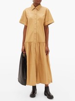Thumbnail for your product : Stand Studio Lauren Drop-waist Leather Dress - Camel