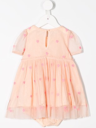 Stella McCartney Kids Hearts embroidery tulle dress