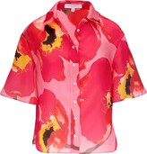 All-Over Floral-Print Silk Shirt 