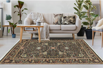 Isabelline Pak-Persian Ghizlane Black Rug