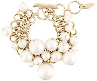 Lanvin pearl detail hoop bracelet