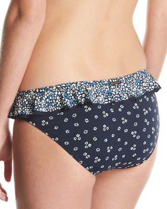 MICHAEL Michael Kors Ruffle Ditsy-Floral Classic Bikini Swim Bottom