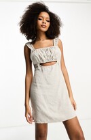 Thumbnail for your product : ASOS DESIGN Square Neck Cutout Dress