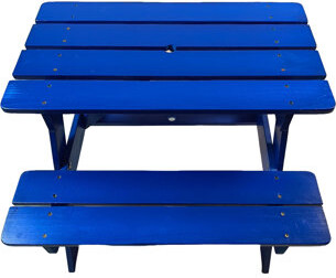 IntrospectiveIncline Blue Solid Wood 'S Dining - Excellent For Game Time And Snack Eating ' Table Chair Ideal Painting Puzzle Solving