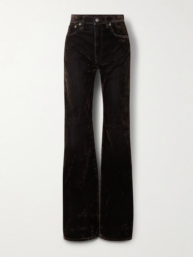 R 13 Jane High-rise Flared Jeans - Black