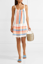 Thumbnail for your product : Lemlem Candance Striped Cotton-blend Gauze Mini Dress - Orange