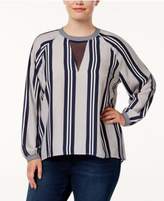 Thumbnail for your product : Melissa McCarthy Trendy Plus Size Illusion Blouse