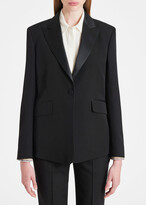 Thumbnail for your product : Paul Smith Women's Slim-Fit Black One-Button Wool Tuxedo Blazer
