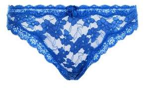 New Look Blue Lace Trim Thong