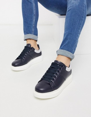 chunky sole textured trainers