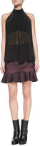 Thumbnail for your product : Robert Rodriguez Illusion Mirror Silk Sleeveless Blouse