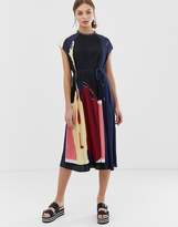 Thumbnail for your product : Sportmax Code bowling colour block midaxi dress