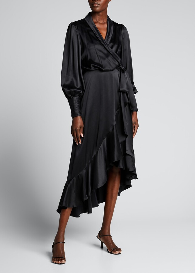 Zimmermann Silk Wrap Midi Dress - ShopStyle