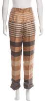 Thumbnail for your product : Alberta Ferretti Striped Wide-Leg Pants w/ Tags