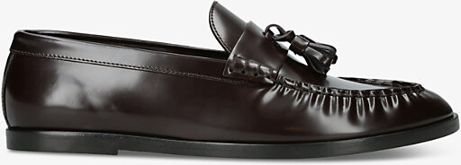 The Row Womens Dark Brown Mens Tassel-Embellished Leather Loafers Eur 38/5 Uk Women