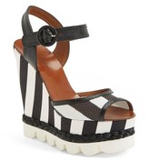 Thumbnail for your product : Dolce & Gabbana Stripe Platform Wedge Sandal (Women)