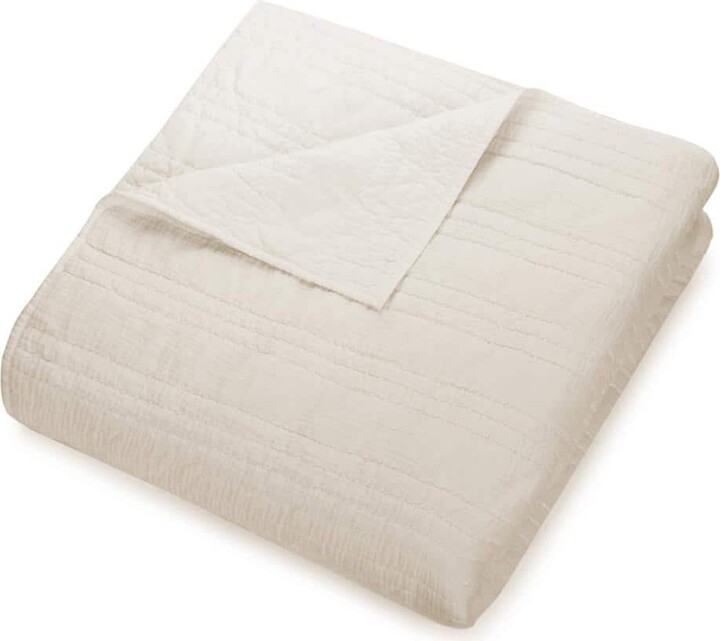 1977 DRY GOODS AUTHENTIC & HANDCRAFTED Atmosphere Double Gauze Cotton Ivory Full/Queen Quilt