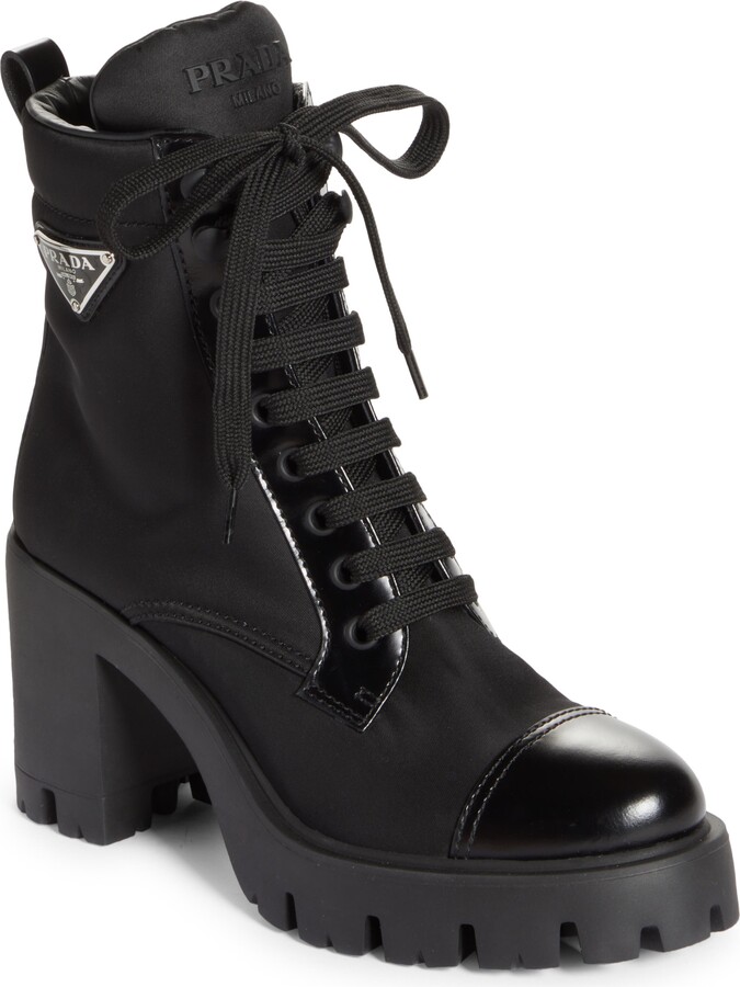 Prada New Brixxen Re-Nylon Combat Boot
