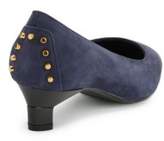 Thumbnail for your product : Tod's Studded Suede Kitten Heel Pumps
