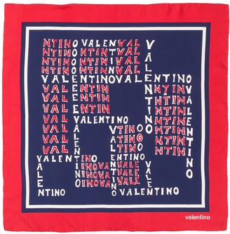 Valentino Scale Logo print scarf
