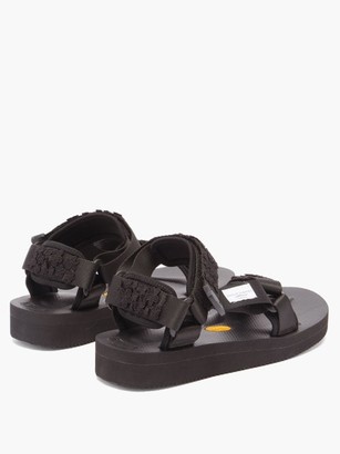 Cecilie Bahnsen X Suicoke Maria Floral Velcro-strap Sandals - Black