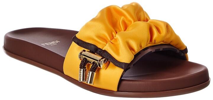 fendi logo strap slides