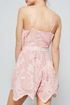 Thumbnail for your product : Dolores Promesas Hell Pink Lace Romper