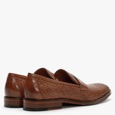 Thumbnail for your product : Daniel Xingbang Tan Leather Woven Loafers