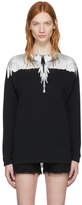 Thumbnail for your product : Marcelo Burlon County of Milan Black and White Long Sleeve Double Wing T-Shirt