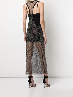 Alexandre Vauthier Crystal-Embellished Mesh Dress