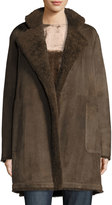 Thumbnail for your product : Vince Reversible Teddy Shearling Fur Coat, Dark Willow