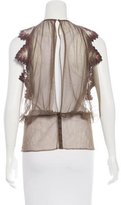 Thumbnail for your product : Jean Paul Gaultier Embroidered Tulle Top