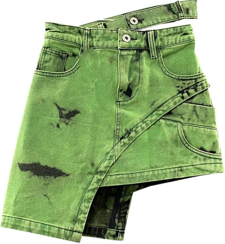 Generic Women's Personality Double Waist Asymmetric Mini Skirt Summer