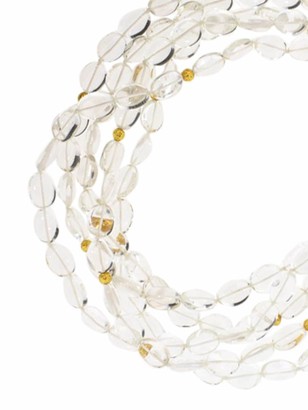 Verdura 18kt yellow gold crystal Torsade bead necklace