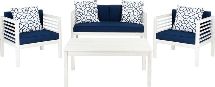 Safavieh Alda 4Pc Outdoor Set With Accent Pillows