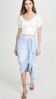 Thumbnail for your product : Just BEE Queen Ombre Printed Tulum Skirt