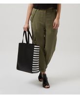 Thumbnail for your product : New Look Black Stripe Side Print Shopper Bag