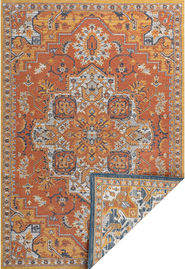 Jonathan Y Designs Bijan Traditional Vintage Medallion Reversible Machine-Washable Indoor/Outdoor Area Rug