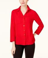 Thumbnail for your product : NY Collection Petite Striped Utility Shirt